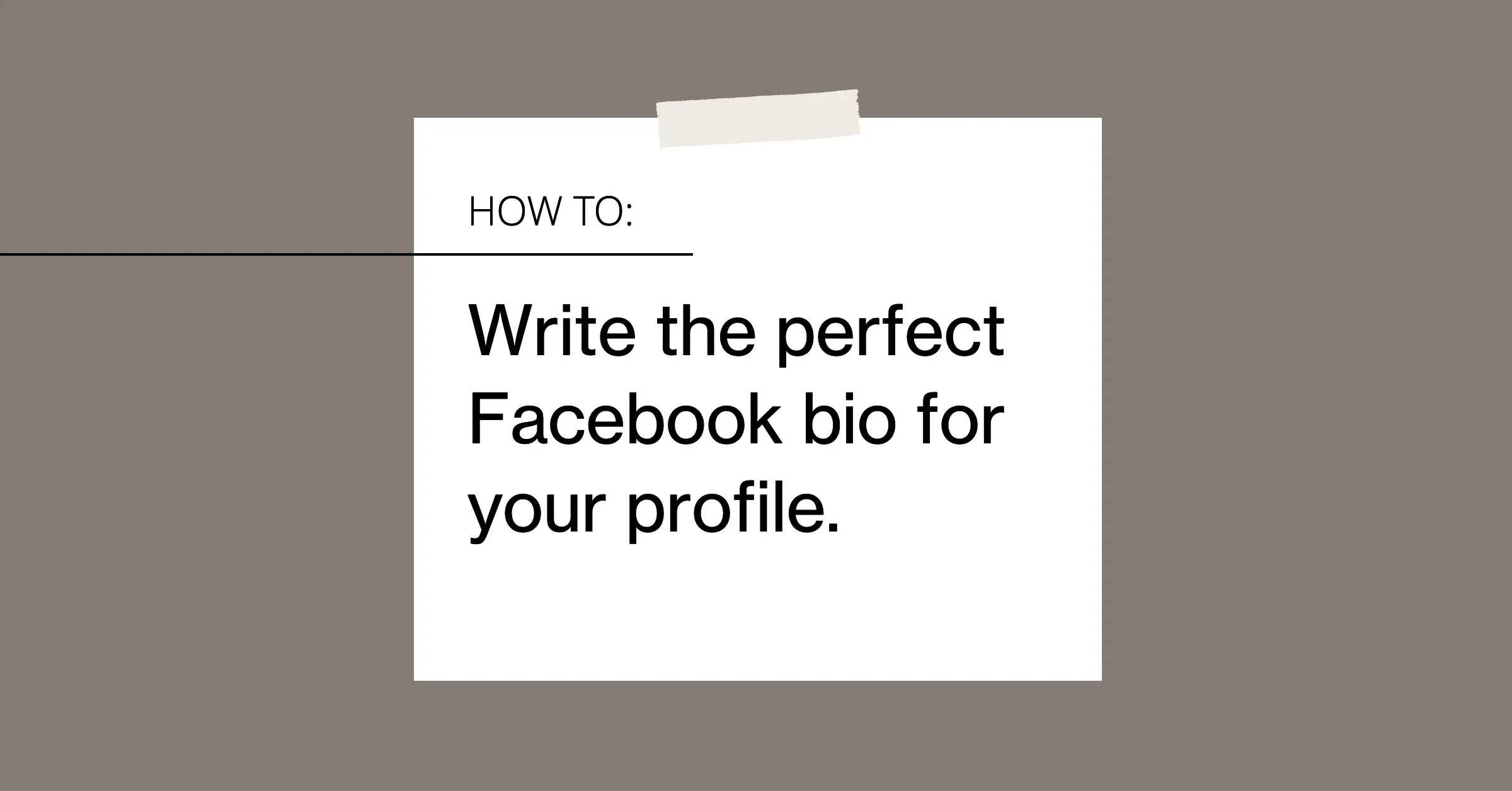 Featured image for How to Write the Perfect Facebook Bio for Your Profile