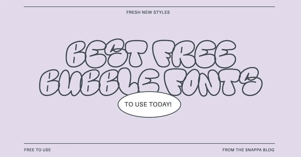 Featured image for Best FREE Bubble Fonts to Use Today