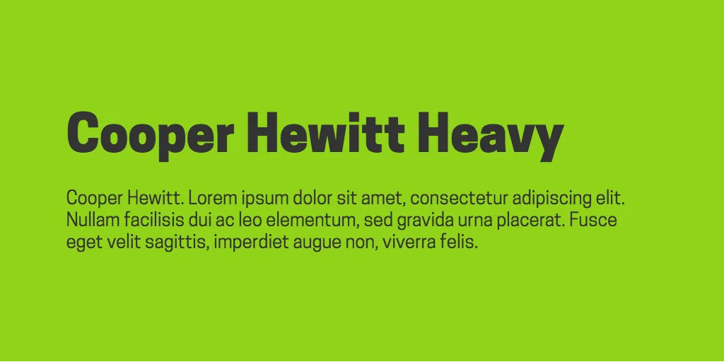 Cooper Hewitt font variant