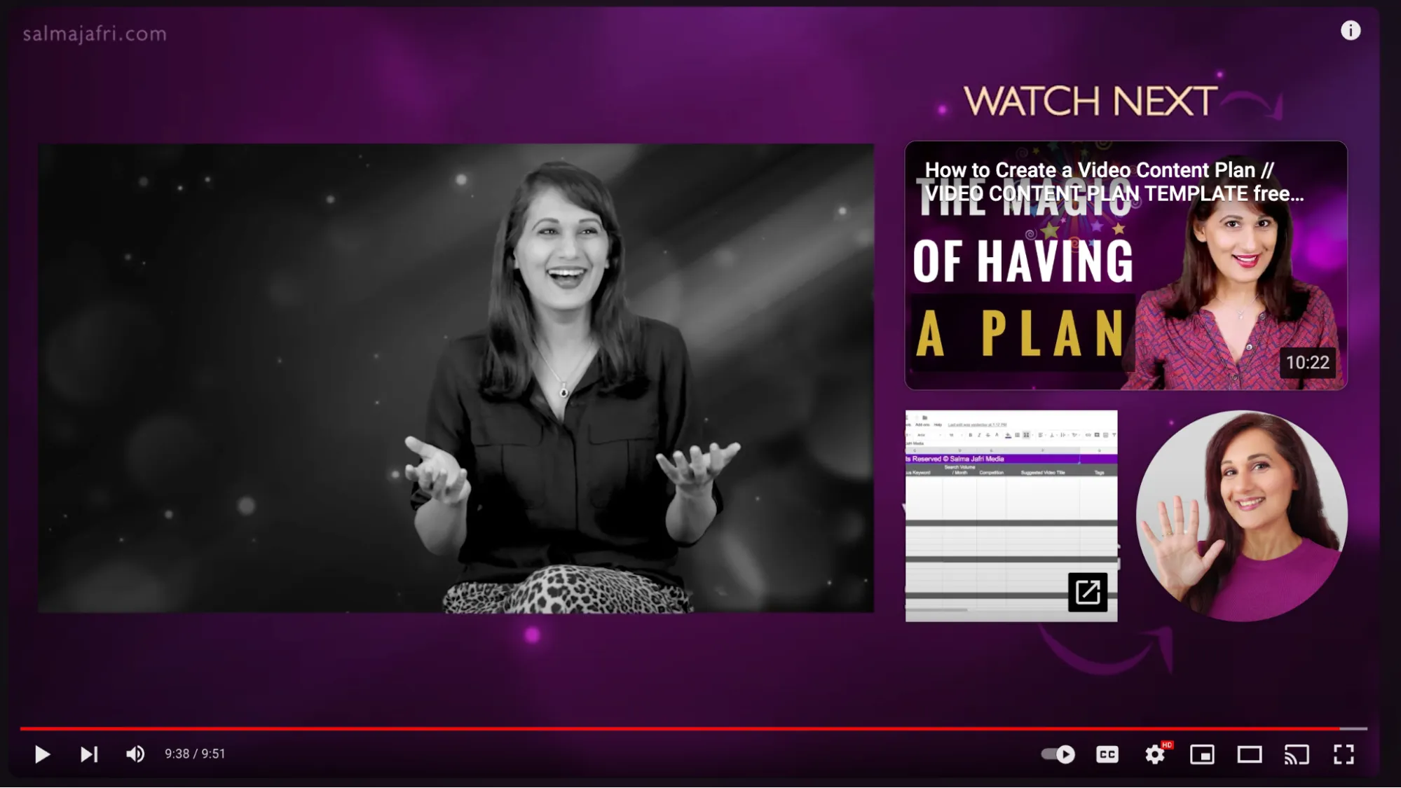 YouTube video that engages users with video outtakes and links to playlists.
